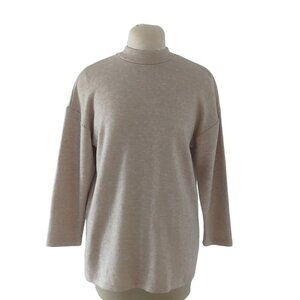 Stradivarius Mock Neck Tunic Sweater